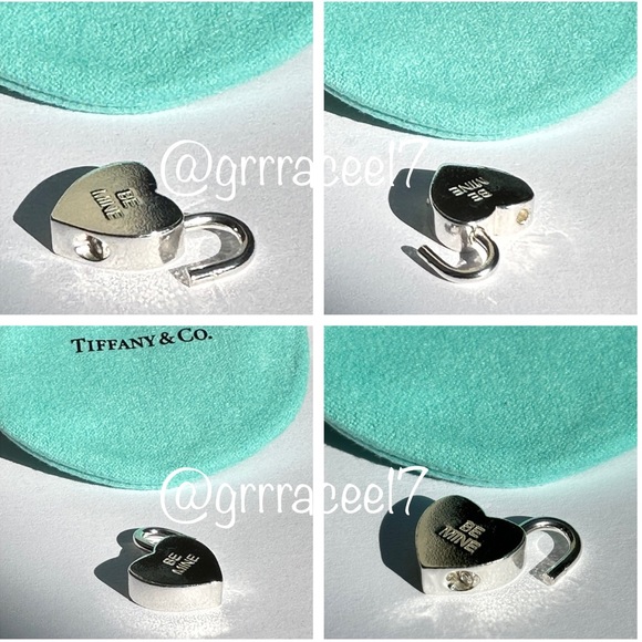 AUTH RARE vintage Tiffany & Co. “BE MINE” heart padlock charm/pendant💙 - Picture 14 of 16